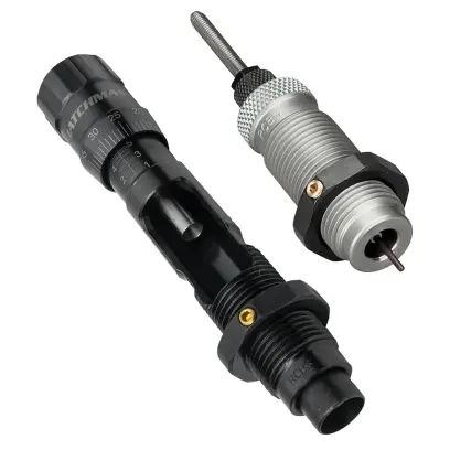 RCBS MatchMaster Duo Die Set .300 Win. Mag. The set includes a MatchMaster micrometer seating die with a window for easy bullet placement and a Full-Length sizing die. Ensures precise, repeatable reloading without the use of bushings.